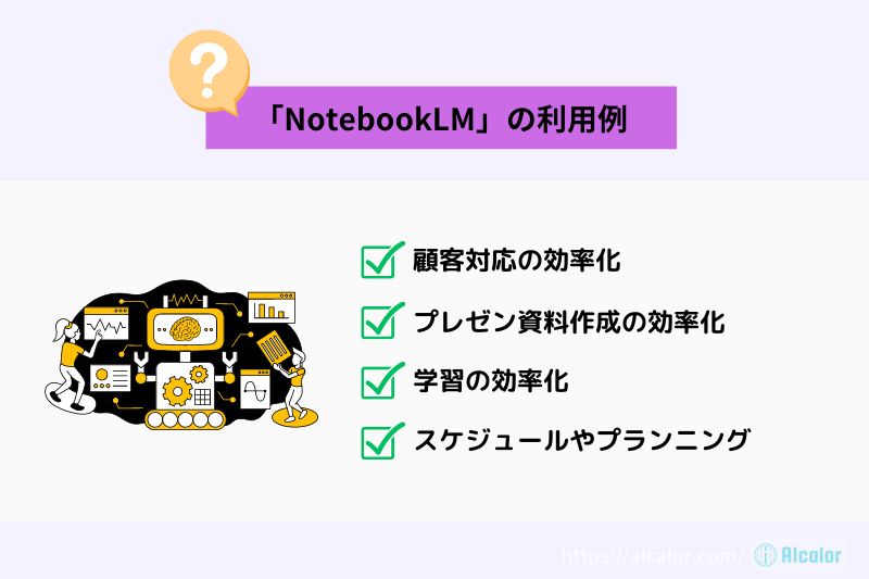 「NotebookLM」の利用例