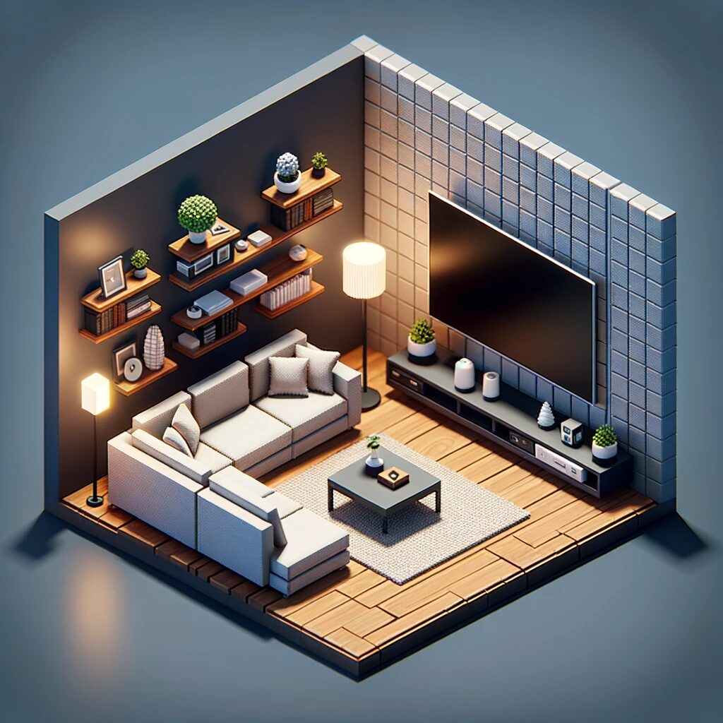 isometric-living-room